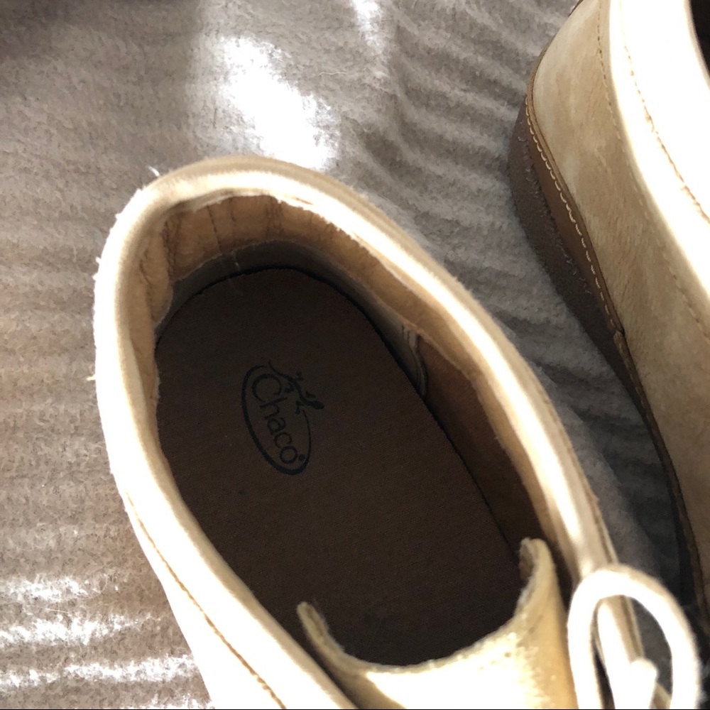 Chaco Women's Beige Tan Leather Moccasin-Style Lace-Up Shoes - Picture 3 of 4